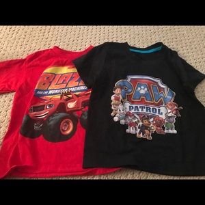 Nickelodeon t-shirts-Blaze and Paw Patrol